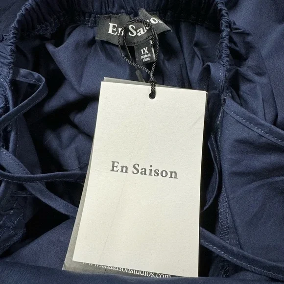 NWT EN SAISON Barnette Dress Navy 1X - Picture 11 of 11